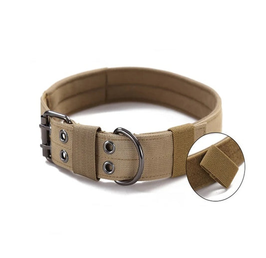 Wide Tactical Heavy Duty Nylon Large Dog Collar K9 Military With Metal Buckle