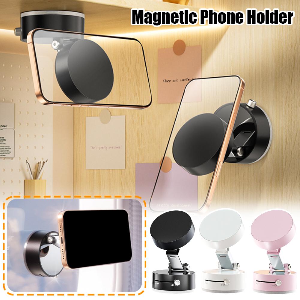 Magnetic Car Phone Holder - Vacuum Suction Mount for iPhone & Android
