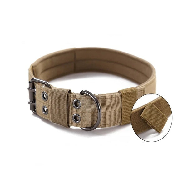Wide Tactical Heavy Duty Nylon Large Dog Collar K9 Military With Metal Buckle
