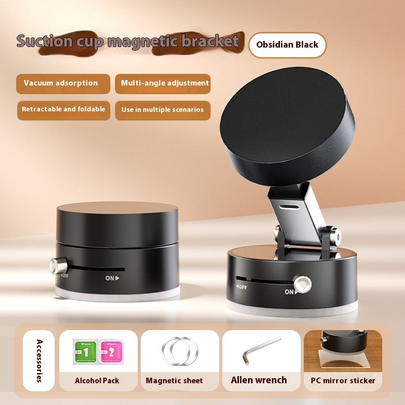 Magnetic Car Phone Holder - Vacuum Suction Mount for iPhone & Android